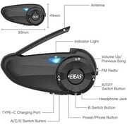 EJEAS 7 Rider Bluetooth Intercom لدراجة نارية Helmet 2 pak