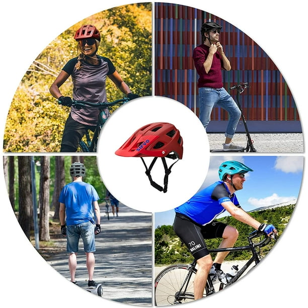AIMTYD Casques pour Adultes, Casques de VTT pour Hommes et Femmes avec  Visière Amovible, Scooter Hoverboard Skate Casque de Vélo, Réglable et  Léger 
