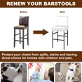 thumbnail image 5 of 4Pcs Bar Stool Covers Waterproof PU Bar Stool Chair Covers Washable Bar Chair Covers Protective Barstool Covers Stylish Chair Cover Easy to Install Bar Stool Slipcover for Home Bar, 5 of 11