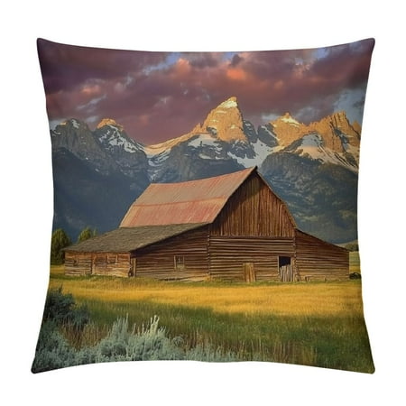 ERAPDAUR Landscape Throw Pillow Covers, Mountain Nature Scenery Decorative Cushion Cases Modern Decor Home Decorations for Couch Bed Patio Sofa Pillowcase 18x18in