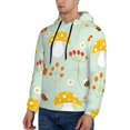 thumbnail image 3 of Cauagu Mushroom Bee for Men's Pullover Hooded Sweatshirt Athletic Casual Hoodie Aautumn Hoodie Sweatshirt for Men Pullover Casual Hooded Sweatshirt-XX-Large, 3 of 7