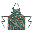 thumbnail image 2 of Pioneer Flower Floral Print Pattern Apron for Women and Men, Cotton Linen Waterproof with Pockets, Adjustable, 33x27 Inch for Kitchen, Gardening, BBQ, Salon, 2 of 6