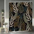 thumbnail image 3 of Boho Leaves Shower Curtain for Bathroom Decor Bohemian Style Leaf Shower Curtain Set Abstract Plants Modern Bathroom Shower Curtains with Hooks 72x84 Inches for Bath Bathroom Decor Waterproof, 3 of 6