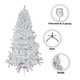thumbnail image 3 of Árbol Navideño La Merced Pino Ramas Montables Blancas Brillantes Altura 1.80 m Artificial Plástico Resistente, 3 of 5