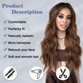 thumbnail image 2 of MORICA Long Wavy Wig 26 Inch Ombre Brown Wigs for Women Natural Looking Cute Wigs for Daily Party, 2 of 6