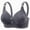 Gray, variant on WRKEKC Seamless Bras for Women, Women's Plus Size Thin Underwear with Gathered Upper Support Sagging Adjustment Type No Steel Ring Bra