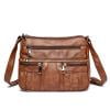 thumbnail image 4 of Bolsa de hombro tipo bandolera de cuero suave Retro PU para mujer multibolsillos sólidos JShteea Para Estrenar, 4 of 7