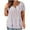 B White, variant on Idoravan Summer Clothes for Women Plus Size For Women Sexy V-Neck Blouse Solid Casual Loose Summer Short Sleeve Blouse