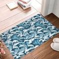 thumbnail image 4 of Gukieu Ocean Waves Print Dust-proof Floor Mats, Water-absorbent and Non-slip Flannel Door Mats 16x24in, Home Decoration Suitable for Kitchen, Bathroom, Garage, 4 of 7