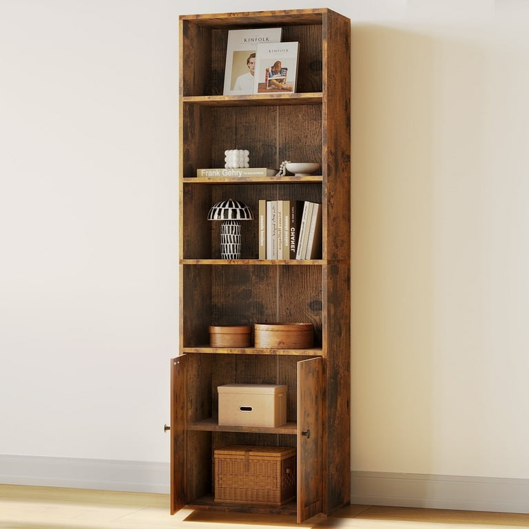 Casacomoda Bookcase with Adjustable Bottom Shelf, 6-Tier Bookshelf