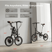 Foldable Bike for Adults, 16 Inch Folding Bike with 1-Second Quick Fold, 33lbs Lightweight, Shimano 7-Speed Gears, 95% Pre-Assembled for City Commute, Apartment & Travel