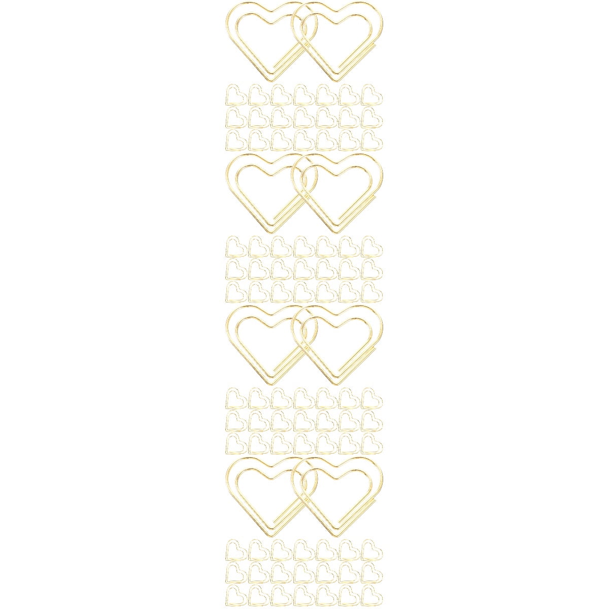 FRCOLOR 400 pcs  Paper Clips Delicate Paperclips Cute Paper Memo Clips Document Clips Heart Paperclips