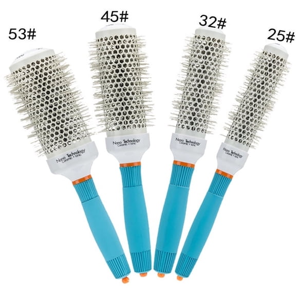 Professional Brush for Blow Drying Blue 4PCS Precise Heat Styling and Maximum Volume - Lightweight Hair Brush
