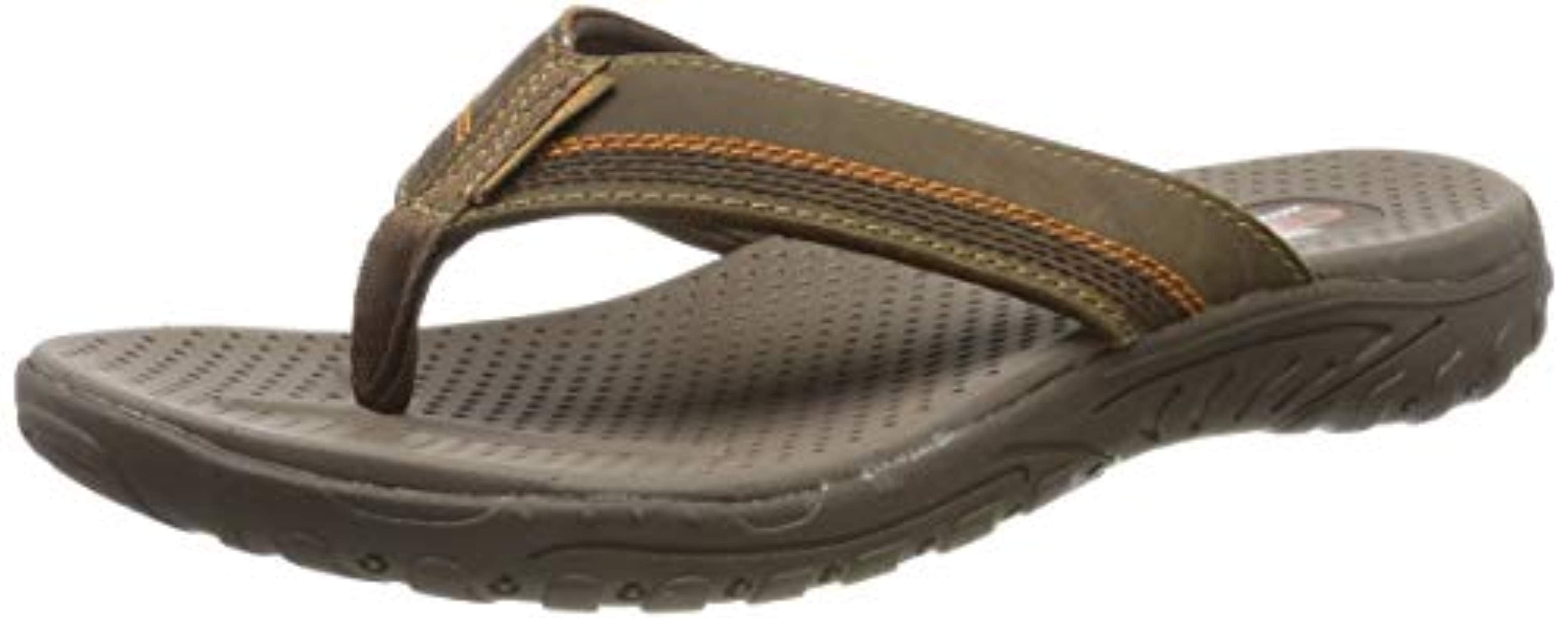 Skechers - Skechers Men's Relaxed Fit-Reggae-Cobano Flip-Flop,brown,13 M US - Walmart.com