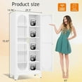 thumbnail image 5 of Erosoei 70.87"H Metal Display Storage Cabinet with Glass Doors and Adjustable Shelves White, 5 of 6
