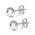 thumbnail image 6 of LeCalla Sterling Silver Anti-Tarnish Ball Post Stud Earrings, 8MM Jewelry Gift for Women and Teens, 6 of 8