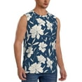 thumbnail image 2 of Haiem Men's Lilies Flowers Print Tank Tops Summer Sleeveless Cut Off Workout T-Shirts Fitness Vest Athletic Undershirts-X-Large, 2 of 8