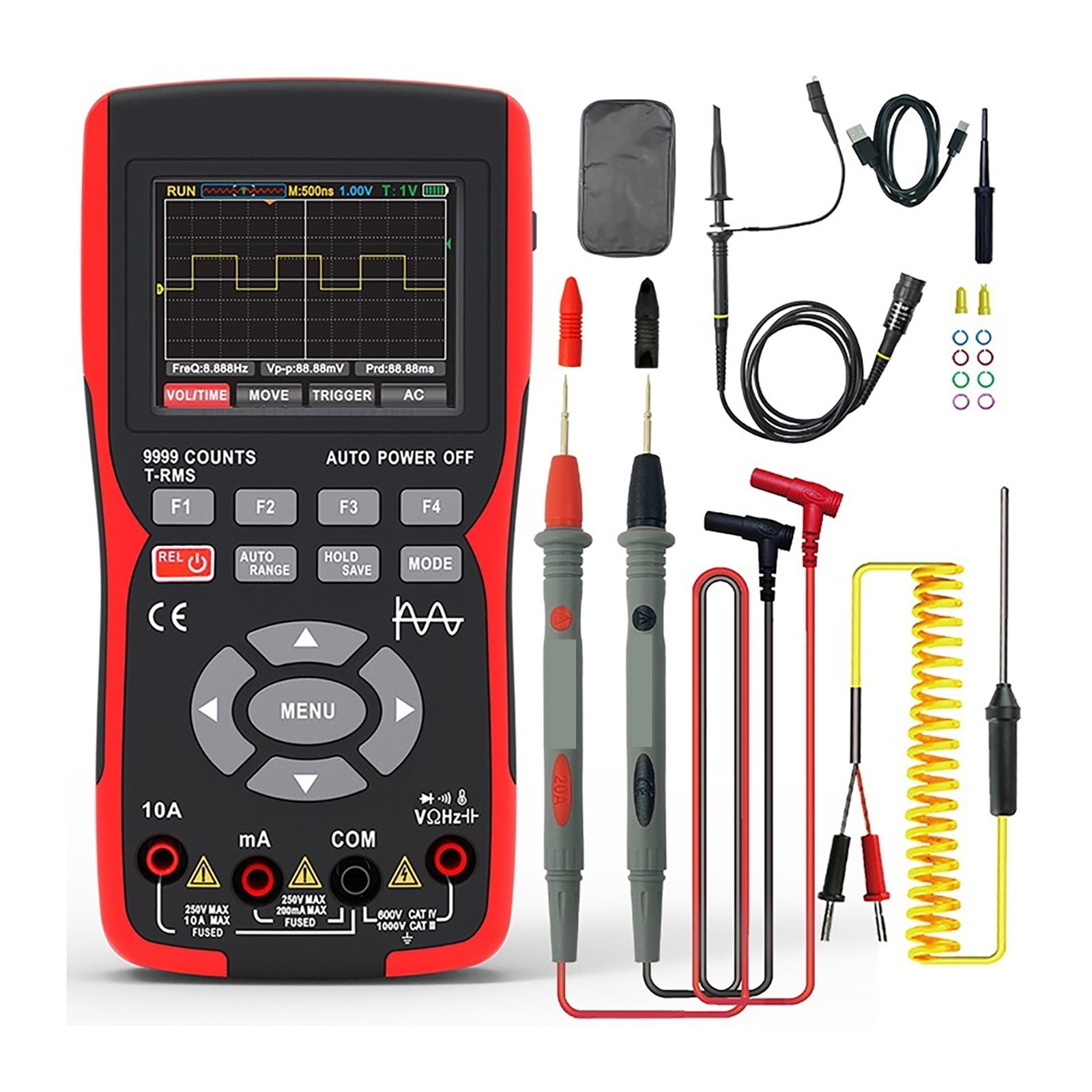 Digital Oscilloscope Handheld Signal Generator 2.9-inch Color Screen Voltage Tool Smart Oscilloscop ,Professional Designed