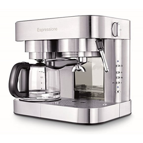 Espressione Machine Espresso et Cafetière en Acier Inoxydable 1,5 L