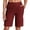 Wine, variant on Women's Shorts Elastic Waist Casual Stretch Waist Summer With Pockets Basic Solid Color Gym Shorts