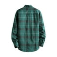 thumbnail image 4 of Inglocry Men's Warm Sherpa Lined Fleece Plaid Flannel Shirt Jacket Mens Flannel Shirt Long Sleeve Green M, 4 of 4