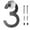 Black3, variant on WNFJR 6 Inches House Numbers for Outside Modern House Address Numbers Metal Floating Home Address Sign for Outdoor from 0-9
