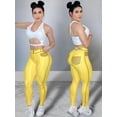thumbnail image 4 of Pantalones de yoga con estampado de mezclilla de estilo europeo y americano, pantalones de fitness deportivos de cintura alta, sexis y modernos para mujer, 4 of 5
