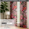 thumbnail image 6 of Vargottam Extra Long Cotton Curtains - 108" Length Drapes for High Ceilings or French Doors - 52"x108", Light Filtering Rod Pocket/Back Tab Drapes, Set of 2 Panels - Floral Design (Pink), 6 of 8
