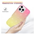 thumbnail image 3 of Rosebono Compatible With iPhone 16 Pro Max Case, Hybrid Glitter Sparkle Transparent Colorful Gradient TPU Skin Cover Protection Case (Gold/Pink), 3 of 4