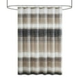 thumbnail image 5 of Madison Park Taupe/Black Shower Curtain, Striped Bath Curtains, Watercolor Bathroom Curtain with 12 Button Holes, 72x72", 5 of 6