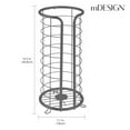 thumbnail image 6 of mDesign Metal Toilet Paper Holder Stand, Freestanding 3 Roll Reserve, Dark Gray, 6 of 7