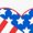 White with Speckles, variant on Inktastic Fourth of July American Flag Hearts Girls Toddler Dress