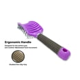 thumbnail image 2 of VONTER Hair Brush, Curved Vented Brush Faster Blow Drying, Professional Curved Vent Styling Hair Brushes for Women, Men, Paddle Detangling Brush for Wet Dry Curly Thick Straight Hair-Purple, 2 of 8