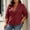 Wine, variant on Hueook Womens Blazer Dressy Casual Plus Size Lapel Button Pleated Ruffled Three-Quarter Sleeve Casual Office Suit Jacket Wine 4X