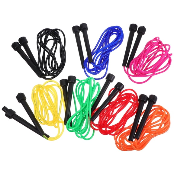 NICEXMAS 7Pcs Professional PVC Jump Rope with Adjustable Length for Speed Skipping and Gym Workout