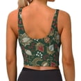 thumbnail image 3 of Kdxio Red Leaves Print Workout Crop Tank Top for Women Racerback Yoga Tank Tops Athletic Sports Shirts Exercise Undershirts, 3 of 9