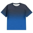 thumbnail image 2 of Fnnxeal Navy shirts for Men, Short Sleeve Blouse Big and Tall T-Shirt Casual Summer Mens Round Neck Tees Mens Solid T-Shirts Size 2XL, 2 of 5