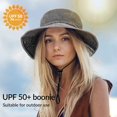 thumbnail image 2 of Sombreros de pesca Hombres Mujeres Sol Verano Anti UV Senderismo al aire libre Sombrero de cubo Gorra de playa plegable Unisex para Safari, Viajes, Jardinero (Azul), 2 of 5