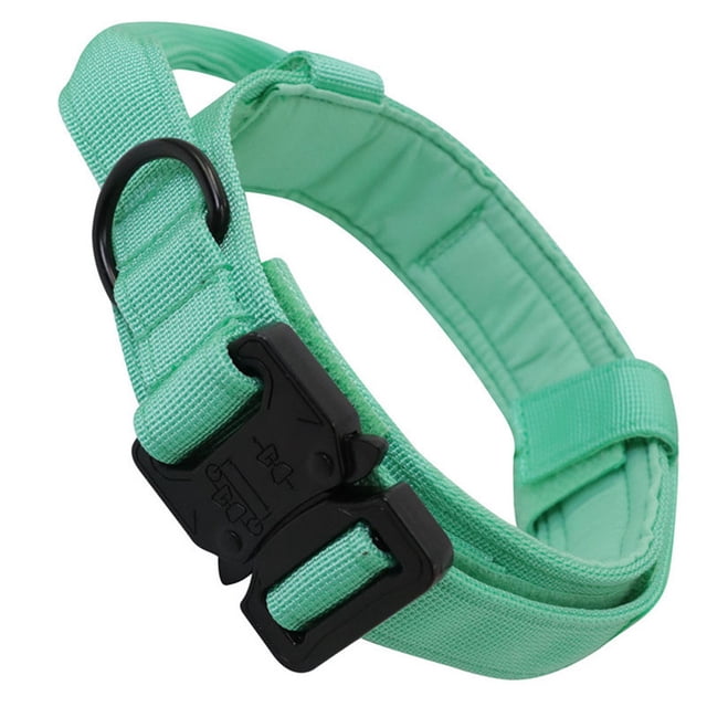 Collar de perro táctico - Collar de perro pesado para perros pequeños, medianos y grandes, collar de perro con cierre de metal MFZFUKR CPB-US-YY412-8