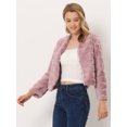 thumbnail image 3 of Abrigo mullido de piel sintétisin cuello chaquerecortacálide invierno pamujer RoEmpolvado XS, 3 of 6