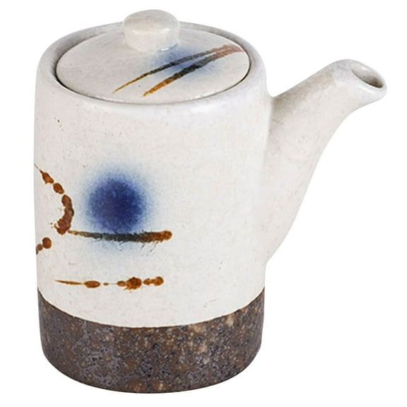 MLINS Ceramic Vinegar Bottle Household Sauce Pot Soy Sauce Dispenser Cooking Oil Bottle