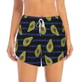thumbnail image 4 of Lsque Avocado Printed Women's Running Shorts with Liner Pockets,Elastic Quick Dry Workout Athletic Gym Yoga Shorts,Womens High Waist Shorts-Small, 4 of 9