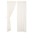 thumbnail image 1 of VHC Brands Simple Life Flax Cotton Linen Window Panel Set, White (2 Panels), 1 of 5