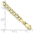 thumbnail image 2 of 10k Yellow Gold Bracelet Chain Styles Curb 4.3 mm 7 in Semi-Solid Link, 2 of 2