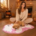 thumbnail image 7 of Halloween Ghost Bathroom Rug Cute Spooky Non Slip Bath Mat Machine Washable for Bathroom Home Decor Pink, 7 of 7