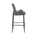 thumbnail image 4 of Panama 26" Counter Height Bar Stool in Charcoal Fabric and Black Finish, 4 of 9