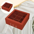 thumbnail image 6 of Jewelry Organizer Tea Box Storage Organizer Wood Jewelry Box Transparent Lid for Tea Enthusiasts Home Use, 6 of 9
