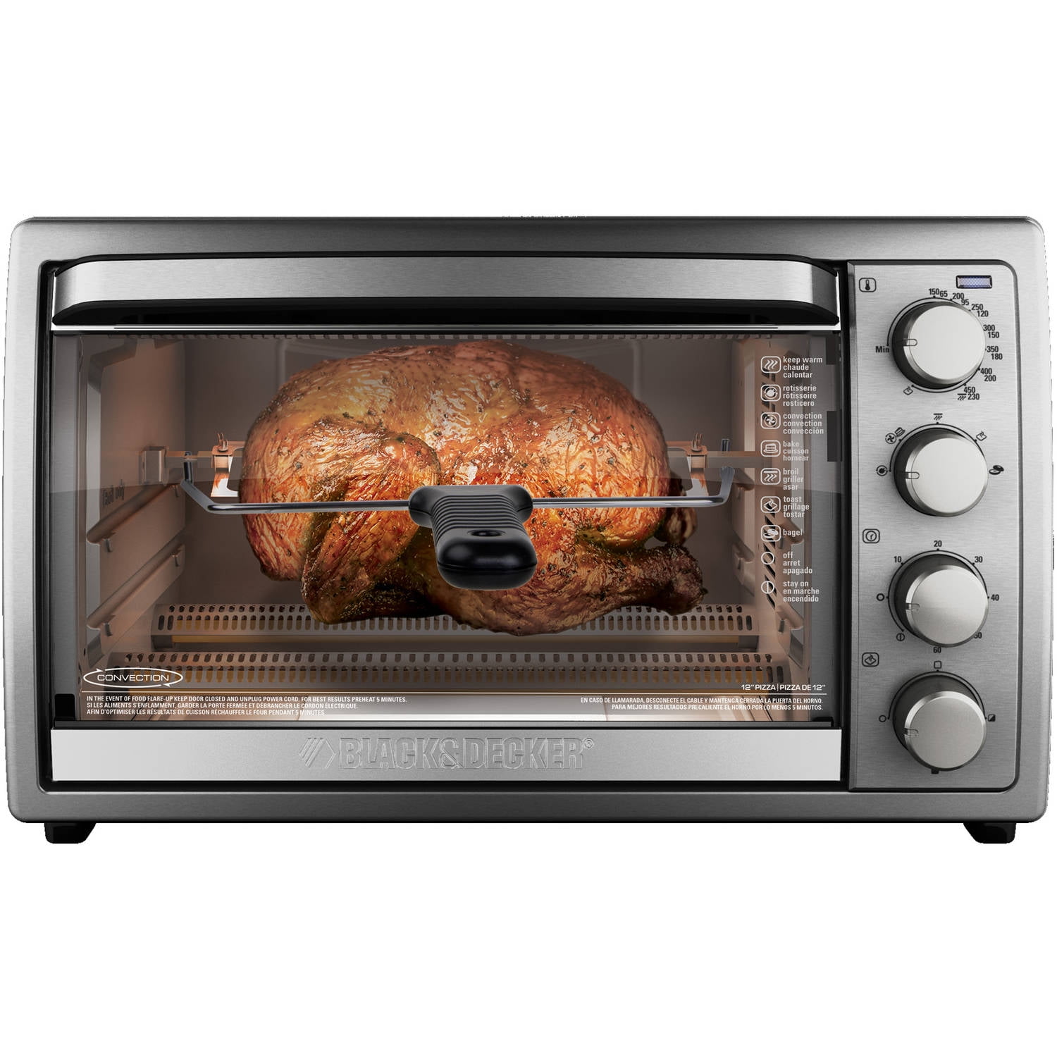 Countertop Oven 9Slice Rotisserie Convection Toaster Bake Cook Kitchen