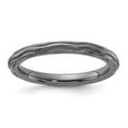 thumbnail image 6 of Auriga Fine Jewelry 925 Sterling Silver Black Rhodium Wave Design Ring for Women Size- 8, 6 of 6