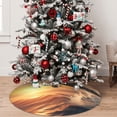 thumbnail image 5 of Lsque Sunset Dancing Dolphin A Print Christmas Tree Skirt, Tree Skirt with Ties or Velcro, Perfect for Holiday Decorations, Halloween, and New Year-30", 5 of 7